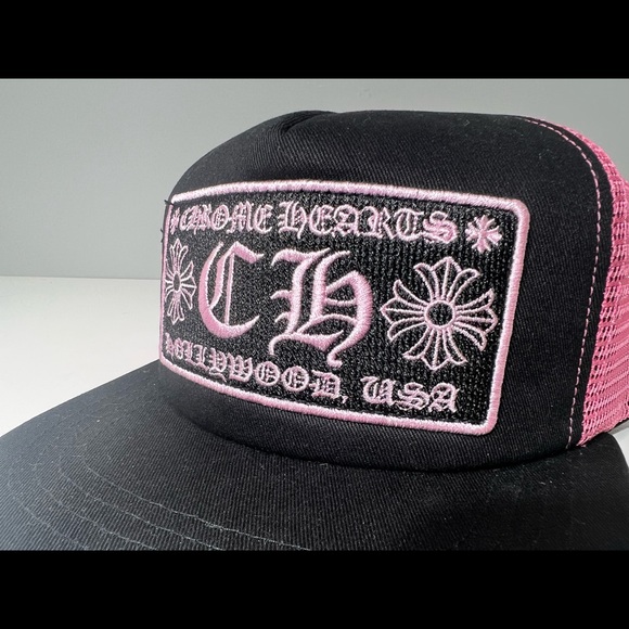 Chrome Hearts Trucker Hat - VIP EXCLUSIVE BLACK & PINK - Picture 6 of 16